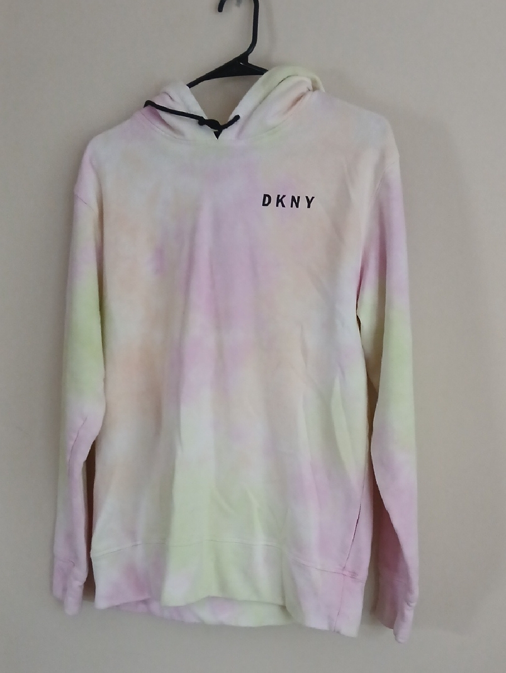 DKNY Pastel Tie-Dye Pullover Hoodie - Pink, Green, Cream
